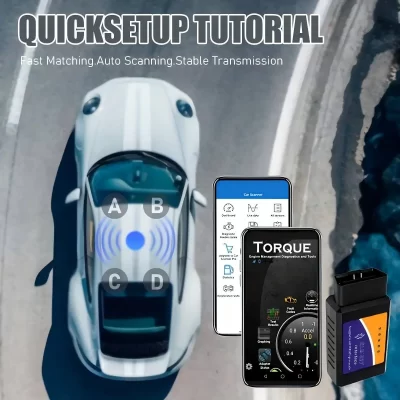 Scanner Obd2 sem fio - Digitalização completa do sistema, teste de emissão, análise de dados em tempo real, compatível com Android e Ios, sem necessidade de bateria, ferramenta de diagnóstico de carro com interface Obd-Ii, adequado para a maioria dos veículos