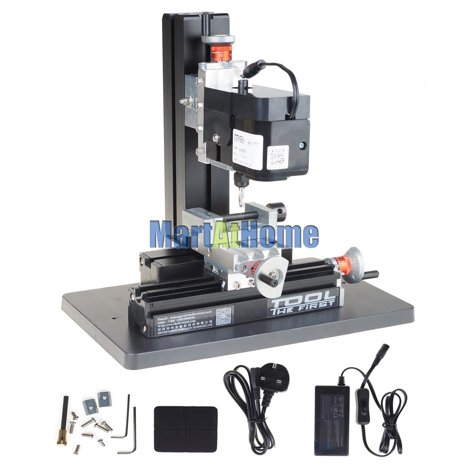 24W Mini Metal Milling Machine Z20005M 20000 RPM support Vertical/Horizontal/Hand-held for Hobby, Science Education,Model Making