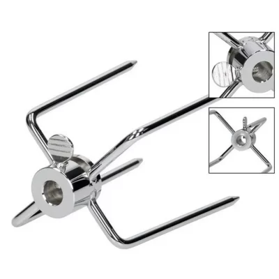 Garfo giratório para churrasco, acessórios para forno, garfos, espeto, grelha de aço, comida, churrasco, espeto de carne, ferramenta, garfo, grelha