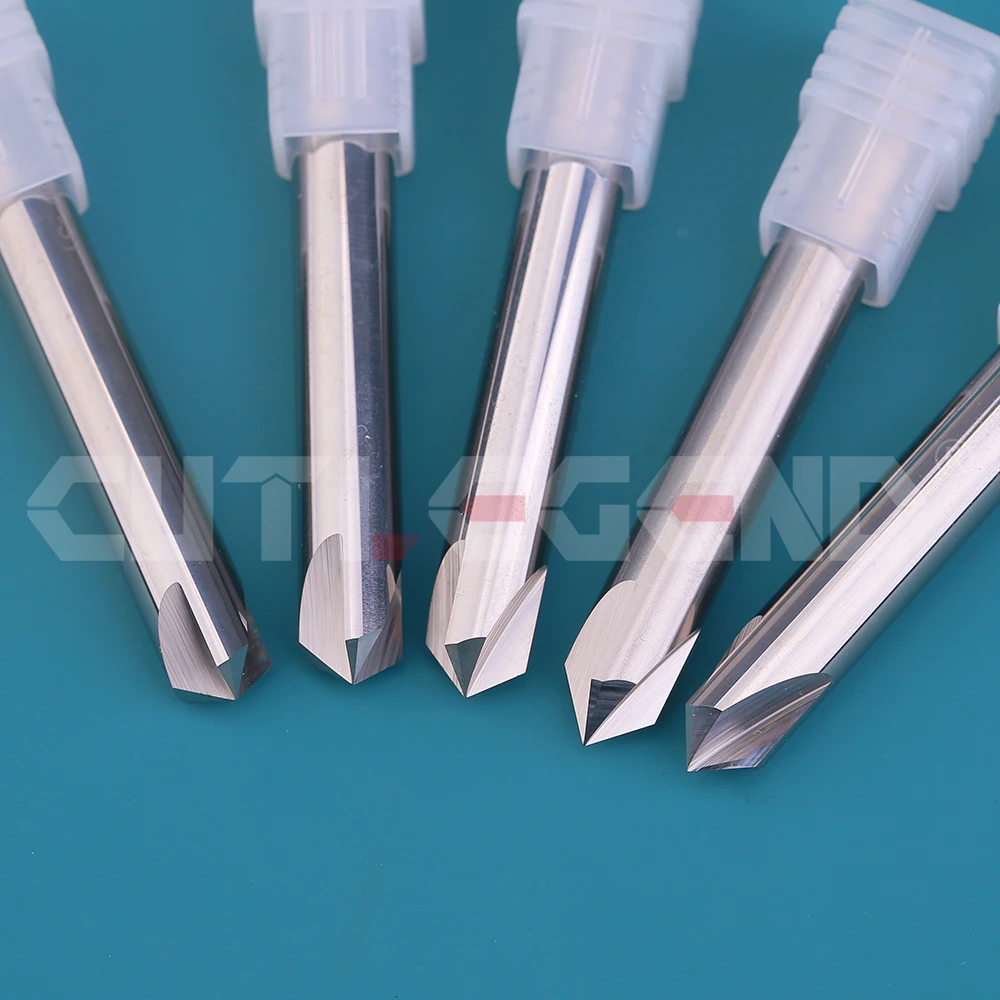 CUTLEGEND Carbide Chamfer End Mill CNC V Cutter Tip Angle 30 40 45 50 60 70 80 90 100 110 120 130 140 150 Degree for Aluminum - Image 3