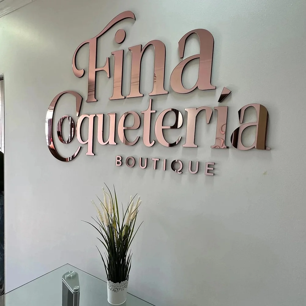 5mm de espessura colorido logo pared personalizado sinal de negócios acrílico logo personalizado de parede marca registrada sinal de parede para bar/salão de beleza/salão de cabeleireiro - Image 3