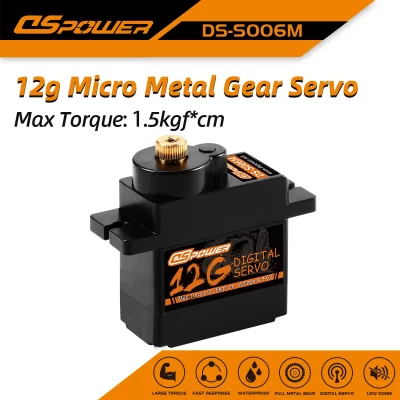 DSpower SG90 MG90S 9g 12g Mini Micro Servo Motor Metal gear Servo for 450 Helicoper SCX24 RC Car WLtoys axial trx Airplane