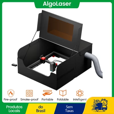 Gabinete de gravador a laser dobrável portátil à prova de fogo capa protetora à prova de poeira 830*730*395mm com exaustor e tubo se encaixa