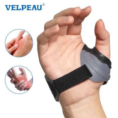 Cinta de polegar VELPEAU CMC para dor e suporte de artrite, com alta elasticidade e alça de pulso antiderrapante, tala de polegar confortável