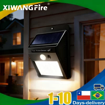 30led/100led led sensor de movimento solar luz de parede ao ar livre luzes movidas a energia solar para quintal jardim cerca garagem lâmpada rua à prova dwaterproof água