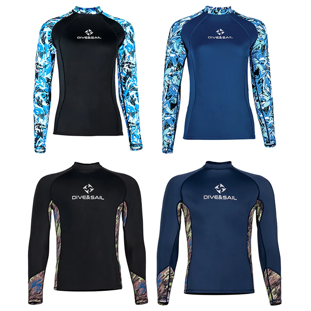 Masculino feminino surf protetor solar mergulho proteção da pele camiseta maiô de manga longa natação flutuante proteção uv lycra mergulho topos - Image 5