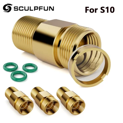 Sculpfun s10 lente de foco 3 peças anéis de vedação + lente padrão para máquina de gravação a laser transparente anti-óleo e anti-fumaça