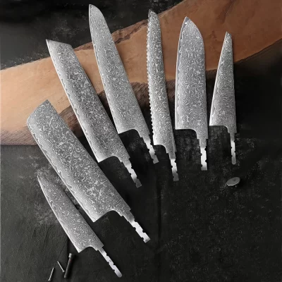 Turwho japonês mão forjada facas de chef diy lâmina em branco AUS-10 faca de cozinha de aço damasco diy fazendo faca artesanal sem alça