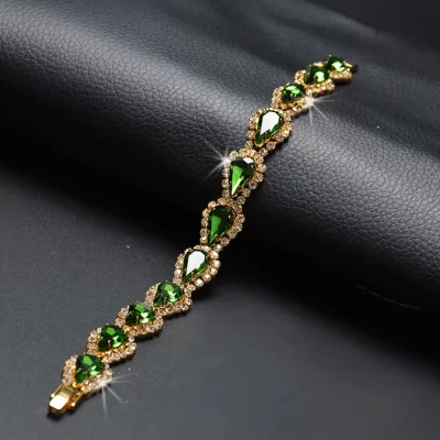 Luxo Topázio Azul 18K Pulseira de Ouro para Mulheres, Presente De Casamento, Ouro, Cor Prata, Metal, Corrente Romana Pulseiras, Pulseiras, Jóias Coreanas