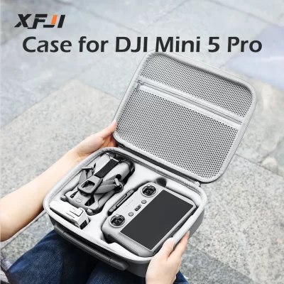 XFJI Portable Carrying Case for DJI Mini 5 Pro Storage Box for DJI Mini 5 Pro Hard Shell Handbag Drone Accessories Shoulder Bag