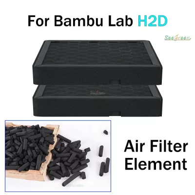 Para Bambu Lab HEPA 13 + G4 + Filtro de ar combinado de carvão ativado Ultra para impressoras 3D da série H2D Substituição OEM