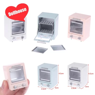 1 pçs casa de bonecas em miniatura cozinha cafeteira forno elétrico microondas máquina churrasco cozinha modelo elétrico fingir brinquedos