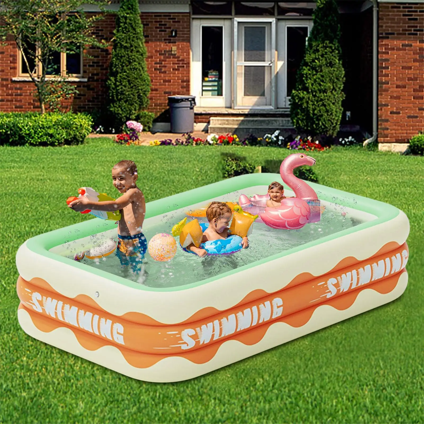 Thickened PVC Inflatable Swimming Pool Swimming Pool Wear-Resistant Aboves Ground Pool Bathtub Kids Pool Inflatable Pool - Image 3