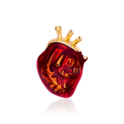 Harong clássico coração esmalte pino anatomia médica órgão humano broche chapéu casaco lapela crachá para médico enfermeira amigo presente