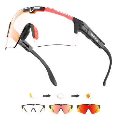 Kapvoe Outdoor Photochromic Sunglasses Cycling Glasses Men MTB Sports Goggles Women Bicycle Eyewear Bike UV400 Protection New