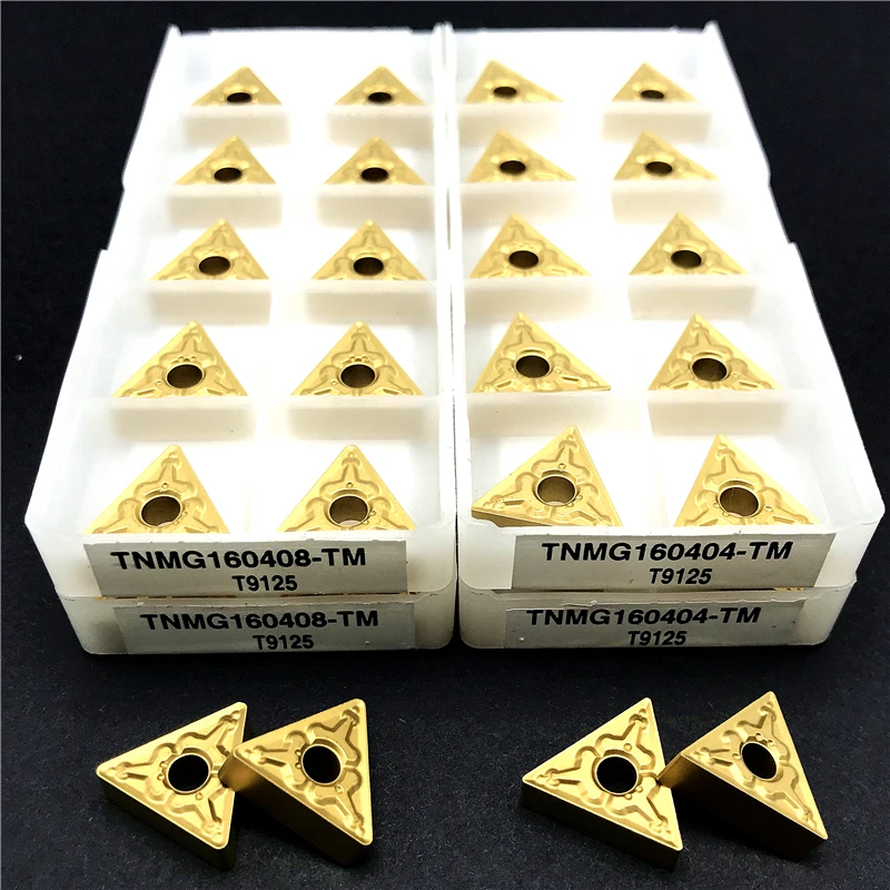 Tnmg160404 tnmg160408 tm t9125 inserções de carboneto tungaloy ferramenta de torneamento externo cnc inserção de torneamento ferramenta de corte processamento de aço