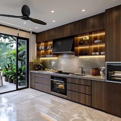 Armários de cozinha personalizados, móveis de cozinha de madeira de luxo personalizados, armários modernos de madeira maciça de nogueira, armários acessíveis