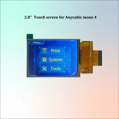 Tela sensível ao toque de 2,8 ''para Anycubic mono 4 impressora 3d display peça de reposição acessório GUI ícone interação clique para controlar