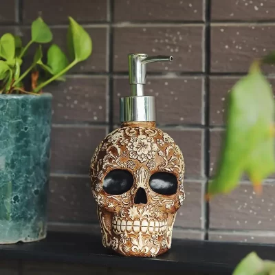 Retro Vazio Crânio Sabão Dispenser Garrafa, Refill Pump Bottles, Hand Sanitizer, Pump Holder, Halloween Party Supply