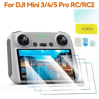 Protective Film for DJI Mini 3/3 Pro Mini 4 5 Pro HD Glass Screen Protector Anti-Scratch Screen Film RC RC 2 Remote Accessories