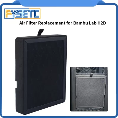Para Bambu H2D HEPA Filtro de ar combinado de carvão ativado para peças de reposição de impressoras 3D da série H2D