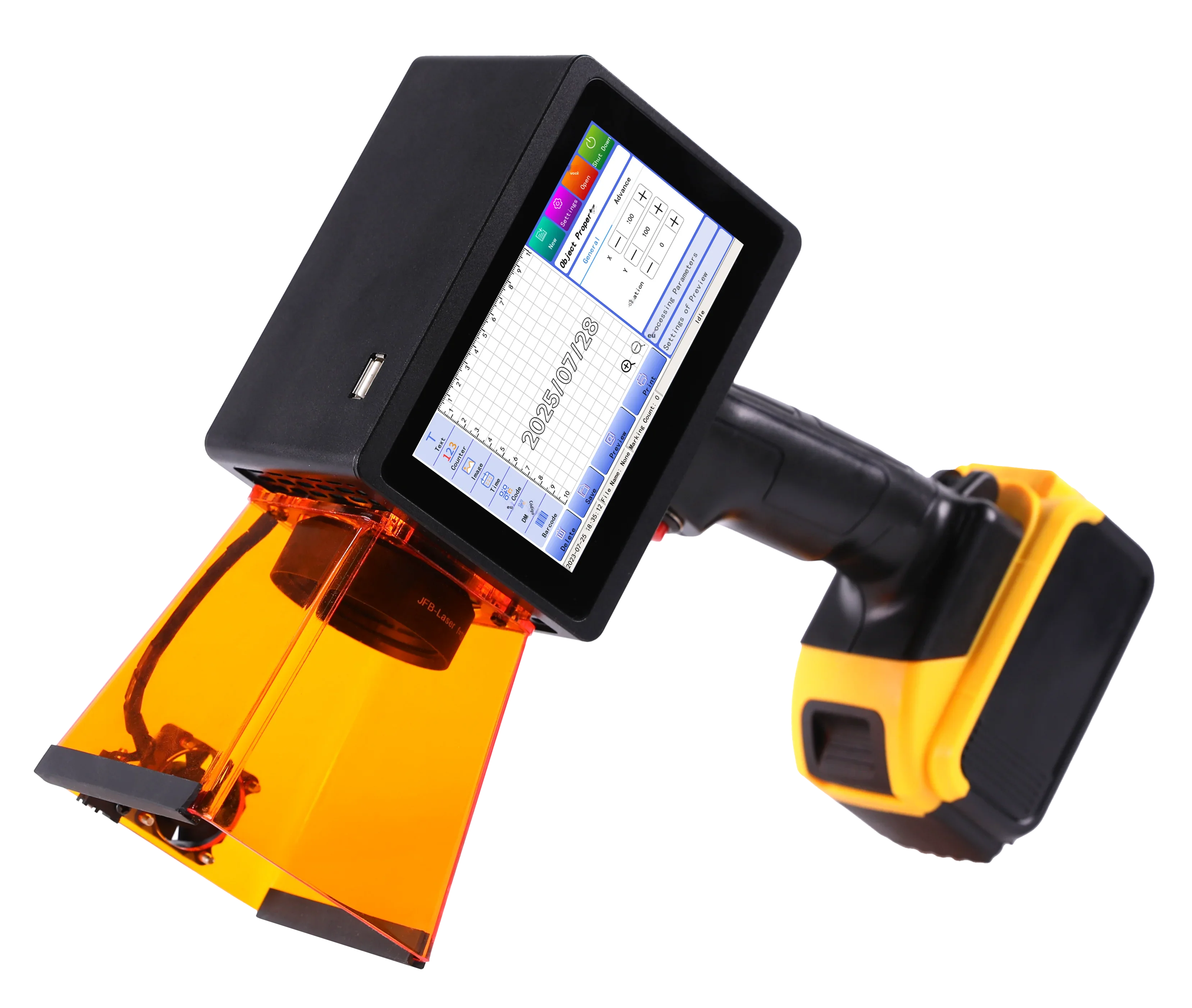 Gravador a laser portátil portátil de 10 W para gravação e marcação de aço inoxidável de metal - Máquina de marcação a laser - Image 3