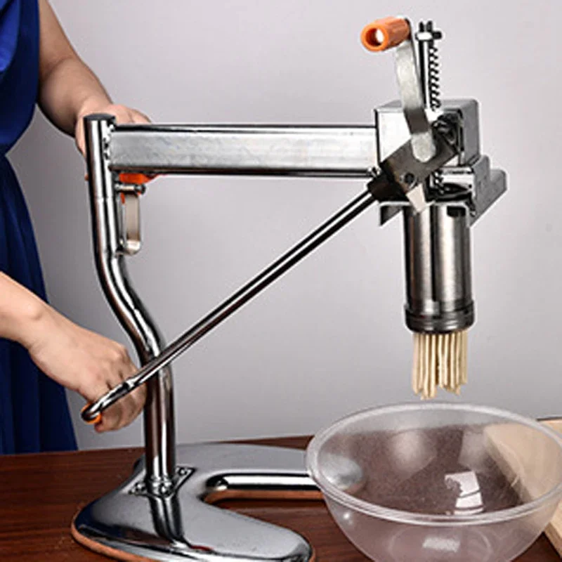 Household Manual Stainless Steel Noodle Pressing Machine Portable Two-axis Moodle Making Machine Manual Noodle Press - Image 5