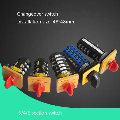 1PC Turret Milling Machine High-Quality Switch High Low Speed Forward Reverse Two-Speed Motor Switch 3/4/6 Section Mill Switch