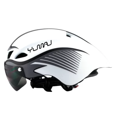 Novo 290g aero tt estrada capacete de bicicleta óculos de corrida ciclismo esportes segurança tt capacete em-molde bicicleta de estrada ciclismo capacete