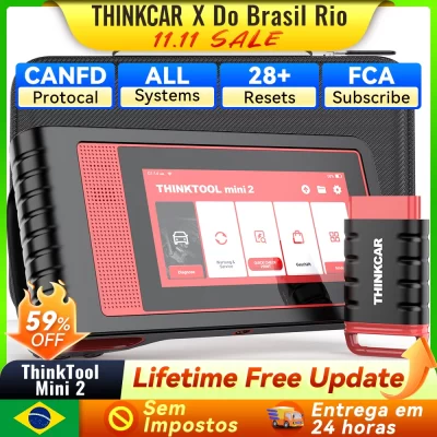 THINKCAR THINKTOOL MINI 2 CANFD Scanners de carro Ferramentas de diagnóstico automático Scanner automotivo Obd2 28 reinicia Diagnóstico completo do sistema grátis