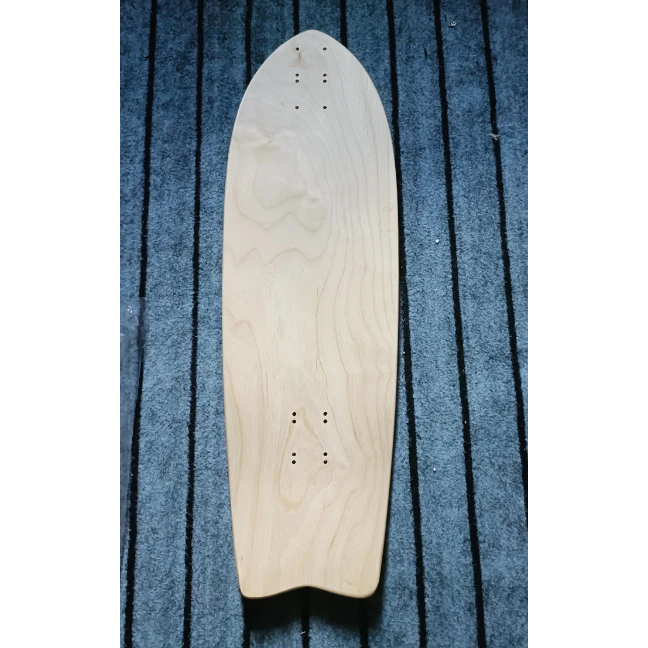 32*10 polegadas surf skate deck 16 furos podem combinar com qualquer caminhão ajustar distância entre eixos 7 camadas hard rock maples preto roxo - Image 3