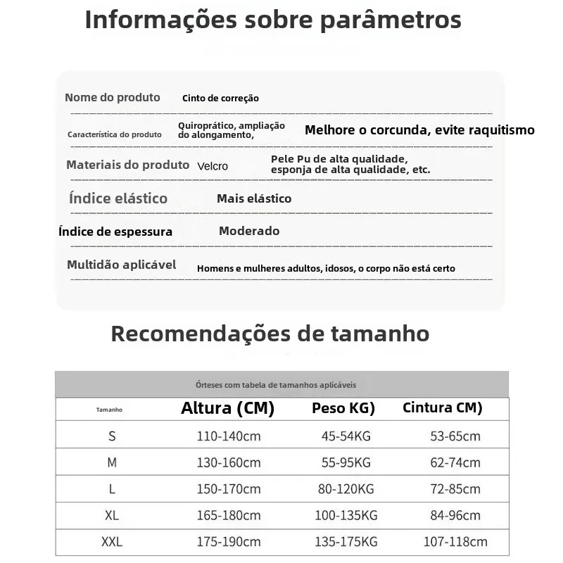 Corretor de postura de escoliose ajustável espartilho volta cinta apoio lombar corretor reto de espalda cinto corrector de postura - Image 6