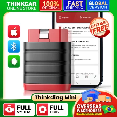 Thinkcar thinkdiag mini automotivo obd2 scanner ferramentas de diagnóstico do carro leitor código obd todo o diagnóstico do sistema atualização gratuita vitalício