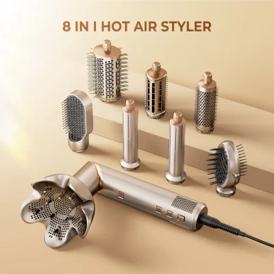 Secador de cabelo 8 em 1 ferramentas modeladoras de cabelo conjunto completo salão de beleza motor sem escova 110000 rpm Secador de soprador profissional com pente