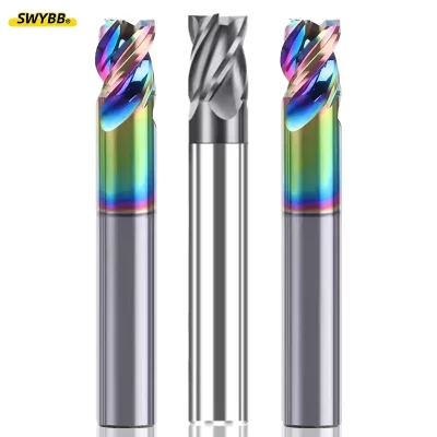 SWYBB Fresa de topo curto comprimento de corte CNC fresa alumínio metal ferro aço alta alimentação 1mm-12mm