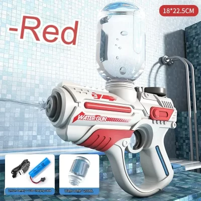 Pistola de água elétrica automática de alta potência: brinquedo portátil de verão para piscina infantil e jogo aquático ao ar livre