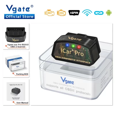 Vgate iCar Pro elm327 V2.3 OBD 2 OBD2 Ferramentas de diagnóstico de carro WIFI Bluetooth 4.0 para Android/IOS BT3.0 para Android ODB2 Scanner de carro