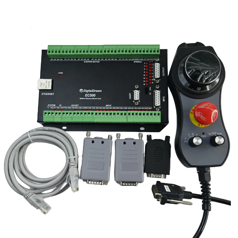 Placa controladora de movimento CNC-Ethernet EC500 Placa de interface Mach3 de 4/6 eixos 460Khz para máquinas de gravação e fresagem CNC
