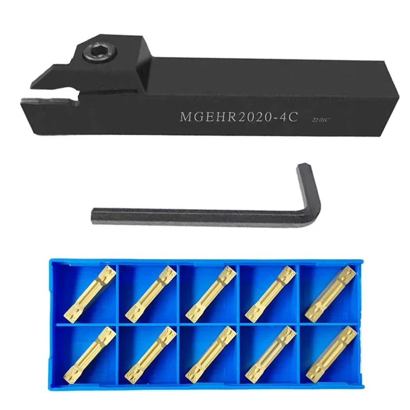 MGEHR1010 MGEHR1212 MGEHR1616 MGEHR2020 MGEHR2525 1.5 2 3 4 Suporte de ferramenta de ranhuramento + 10 peças MGMN150 MGMN200 inserções de ranhura de carboneto - Image 3