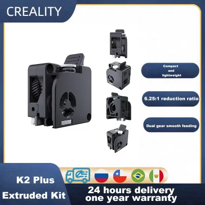 Creality k2/K2 PRO/K2 Plus combo Kit direto extrudado 6.25:1 Relação de redução de engrenagens duplas Peças de atualização de impressora 3D de alta precisão