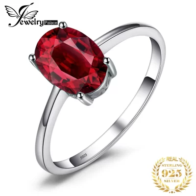 Jewelrypalace genuíno granada ametista citrino peridoto azul topázio 925 anéis de prata esterlina para mulheres jóias de pedras preciosas coloridas