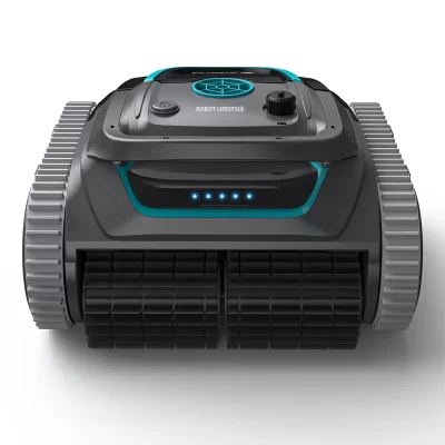 Robot Swimming Pool Cleaner Cordless APP Control Rechargeable Lithium Battery 6400mAh Route Planning for Tiles,PVC,Mosaic,Cement