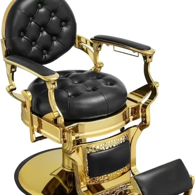 Cadeira de barbeiro hidráulica vintage Cadeira de estilo 360 ° Encosto de cabeça giratório e elevável, pode ser colocado para salão de barbear
