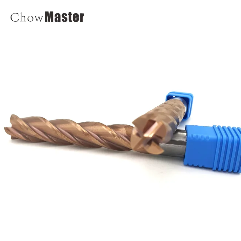 HRC 55 Tungsten Steel Milling Cutter, Four-Blade Coating End Milling Cutter, Flat-Bottom Milling Cutter CNC CNC Tool - Image 4
