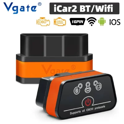 Vgate-Ferramenta de Diagnóstico de Carro, Scanner OBD2, WiFi, OBD 2, Leitor de Código, Android, iOS, Bluetooth 3.0, PK, KONNWEI KW906, iCar2, ELM327, V2.2