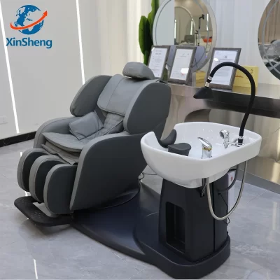 Xinsheng profissional rotativa shampoo cadeira cabeça de cabelo spa cadeiras headspa salão de beleza móveis cadeira de barbeiro shampoo cama de barbeiro