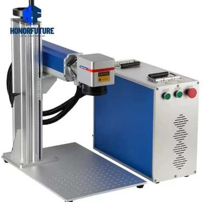 Mini máquinas de emenda de fusão de fibra a laser de fibra de mesa 10w 20w máquina de gravação a laser de alta velocidade