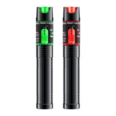 SAIVXIAN 100/30/15mW Fiber Optic Visual Fault Locator Recargable FC/LC Adapter Green/Red Light Pen Type-C