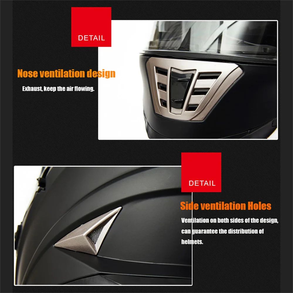 Capacete original de lente dupla, capacete de motocicleta, rosto inteiro, quatro estações, bicicleta, aprovado pela ece dot, feminino, masculino, proteção de segurança - Image 4