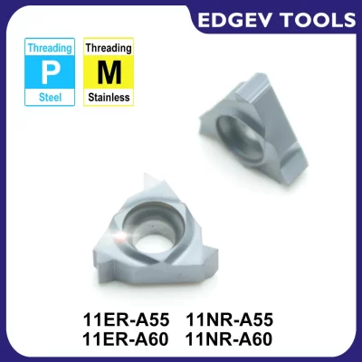 11er 11ir 11nr a60 inserção rosqueada cnc torno de metal ferramenta de torneamento de rosca inserção de carboneto lâmina de corte de rosca interna e externa inoxidável